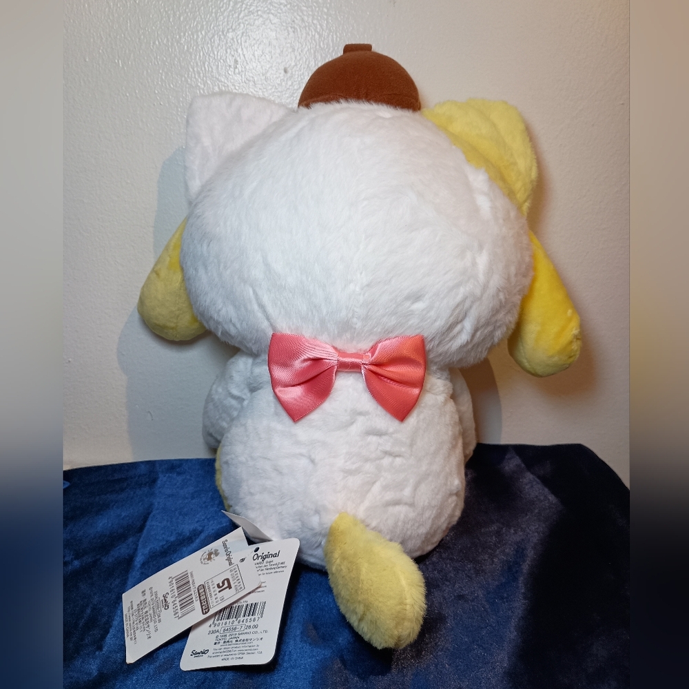 Sanrio Pompompurin Plushie 13” NWT Cat Costume Stuffed Animal Kawaii Collector - Picture 3 of 10